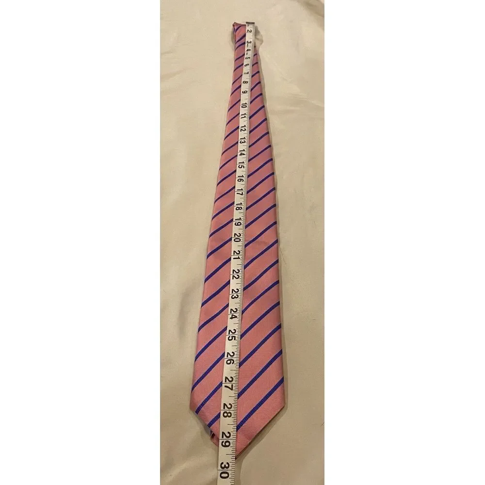 HUGH PARSONS‎ 100% Silk Tie Made in Italy Pink & Royal Blue 59